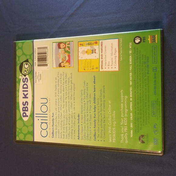 PBS Kids Caillou Caillou's Family Fun on DVD Video with interactive games - Picture 3 of 3